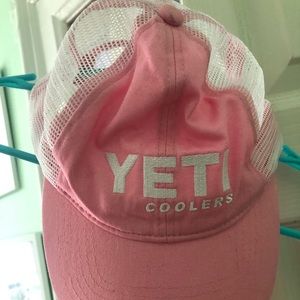 Pink Yeti snap back baseball hat
